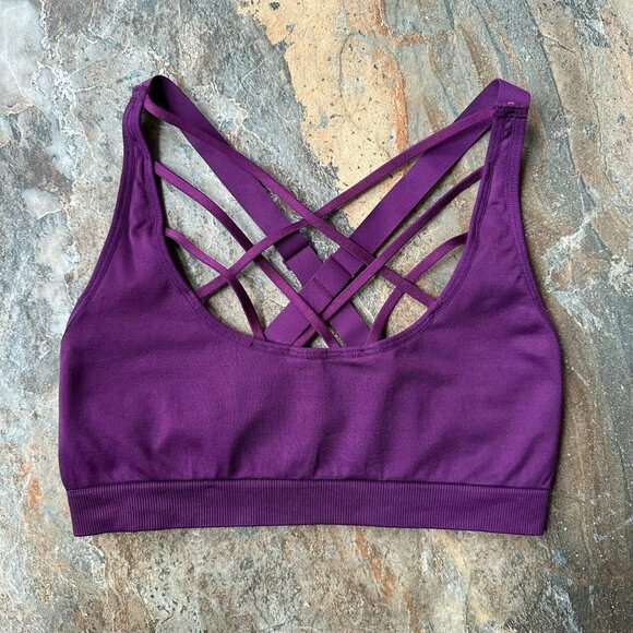 Victoria's Secret Other - Victoria Sport Strappy Front Sports Bra Women's Size Large Purple